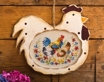“Peas” hen frame + Cross Stitch Creation 102_Hen grid