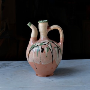 70s KINIK Turkish Pottery Jug / Rustic Anatolian Olive Oil Amphora / Antique Large Vase / Terracotta Jug, Clay Pot / Garden, Patio Decor