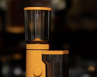 Vintage Orange Braun KMM 10 Aromatic Coffee Grinder | Dieter Rams Space Age Design | 1975 MCM Kitchen Decor