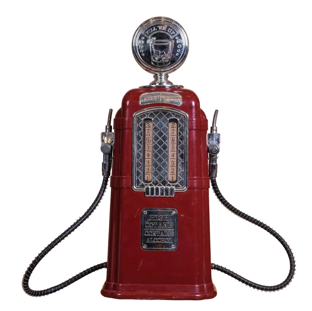 Industrial Style Decorative Metal Fuel Pump / Vintage RED Fuel Gas ...