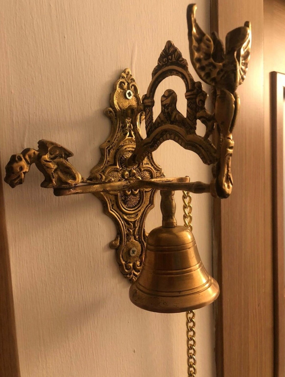 Antique Cast Iron Door Bell / French Vintage Bell Etsy