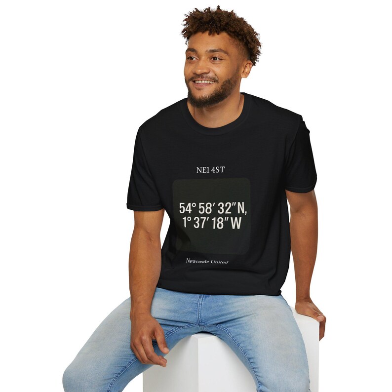 Newcastle United Coordinates T-Shirt, Unisex Graphic Tee, Softstyle Shirt, Gift for Sports Fans, Casual Wear, Travel Souvenir image 7