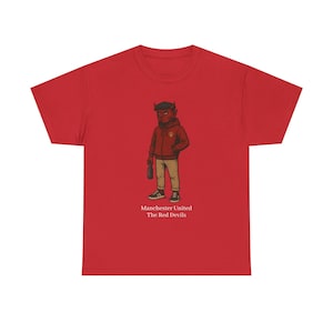 Manchester United Red Devils T-Shirt, Perfekt für Fußballfans, Unisex Freizeitkleidung, Geschenk für Sportliebhaber, Spieltag Outfit, Streetwear