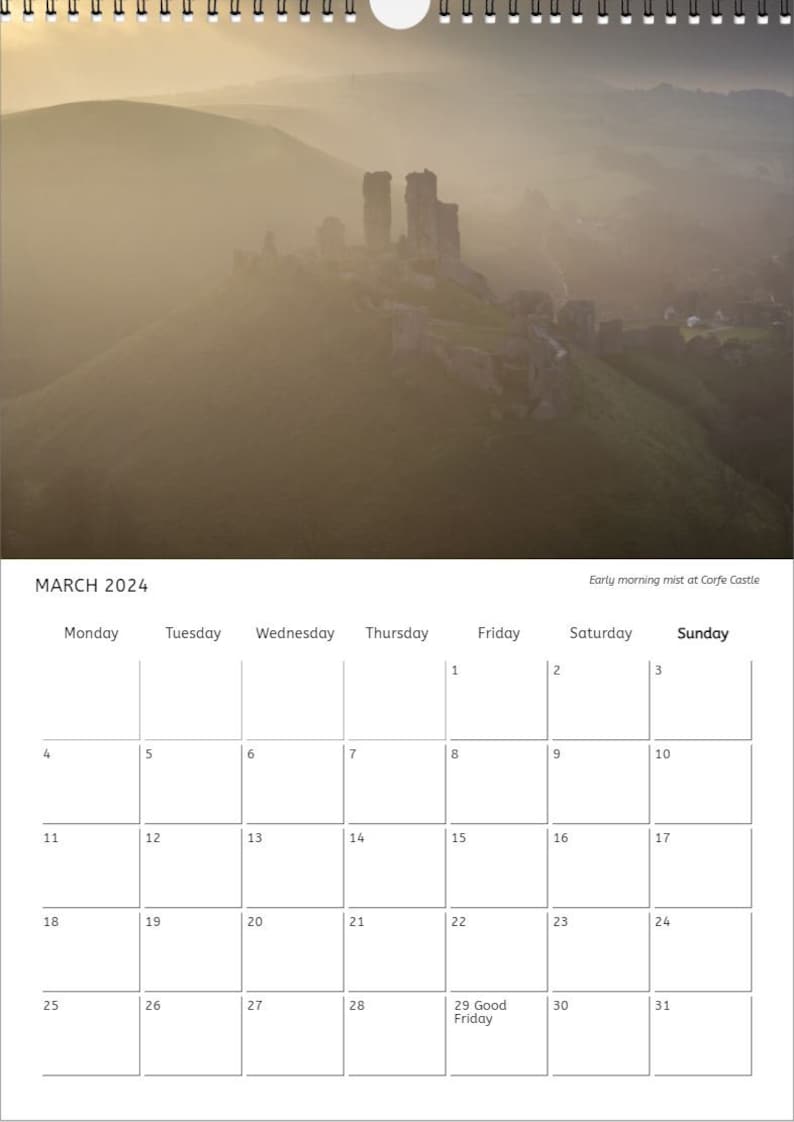 Dorset 2024 Calendar A4 - Etsy