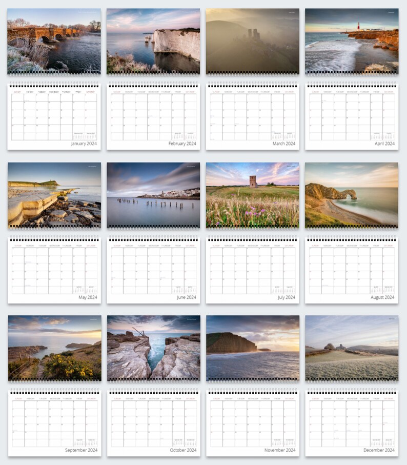 Dorset 2024 Calendar A3 - Etsy