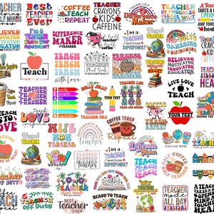 Retro Teacher PNG Bundle, Teacher Appreciation Png, Teacher Sublimation design, Teacher vibes png, Teaching shirt png design, Png Bundle