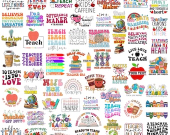 Retro Teacher PNG Bundle, Teacher Appreciation Png, Teacher Sublimation design, Teacher vibes png, Teaching shirt png design, Png Bundle