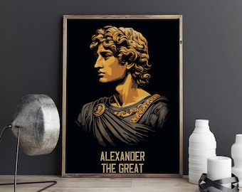 Alexander the Great Poster |  Emperor Alexander the Great Fine Art Print | Caesar Print | Wall Art