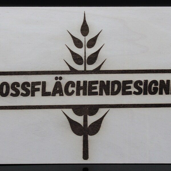 Landwirtschaft Ackerbau Getreide Holzschild "Großflächendesigner" 30cm x 20cm, Rustikales Bauernhofschild, Landwirtschaftsflair