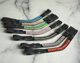 Hobby Horse Browband with Rhinestones; A3 Hobbyhorse Bridle Accessory
