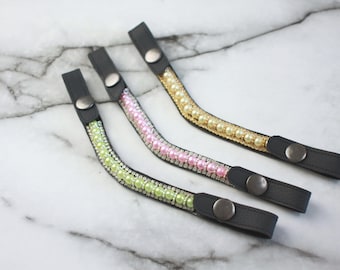 Hobby Horse Browband with Pearls | Stick Horse Bridle Accessory | Elegant Hobbyhorse Tack Decoration