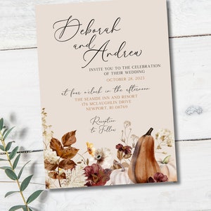 Fall Wedding Suite, Fall Wedding Bundle, Autumn Wedding Bundle, Fall Wedding Package, Autumn Wedding Package, Pumpkin Wedding Package
