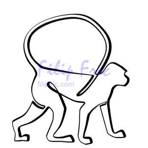 Monkey line art