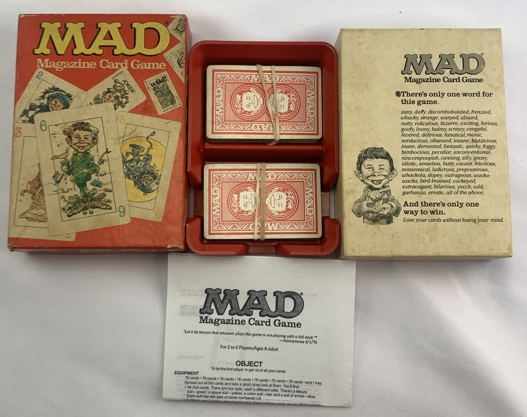 1979 Mad Magazine Card Game by Parker Brothers Complete Good Condition