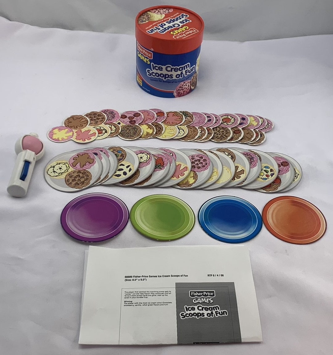 2000 Ice Cream Scoops of Fun Game Fisher Price Complete Great Etsy