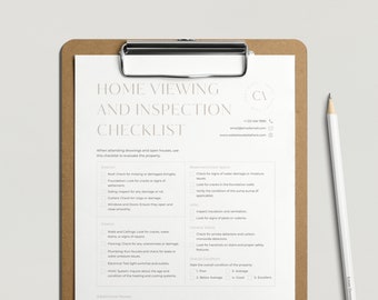Home Inspection Checklist: Real Estate Agent Template (Canva Editable)