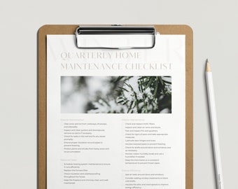 Home Maintenance Checklist Template: Realtor Marketing Material (Canva Editable)