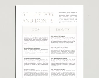 Lista de lo que debe y no debe hacer un vendedor de bienes raíces: Marketing para agentes (plantilla de Canva)