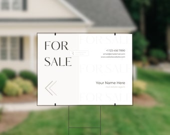 Plantilla de cartel de "Se vende" para bienes raíces / Publicidad personalizable para jardines (Canva)