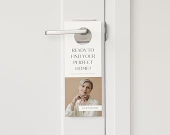 Plantilla de colgador de puerta para inmobiliaria: Agricultura de barrio, diseño editable en Canva (descarga digital)