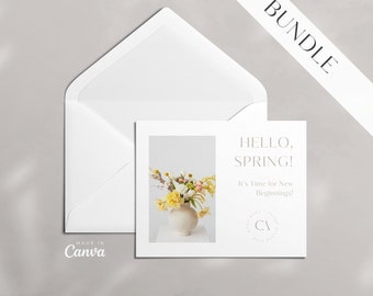 Plantillas para postales inmobiliarias: diseños de Canva de doble cara (descarga digital)