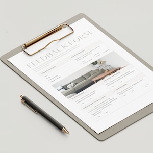 Feedback-Formular für Immobilienkunden | Käufer Verkäufer Ausfüllen Blatt zur Bewertung, Agent Dienstleistungen Bewertung, teilen Erfahrung Zeugnis