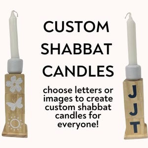 Custom Shabbat Candles