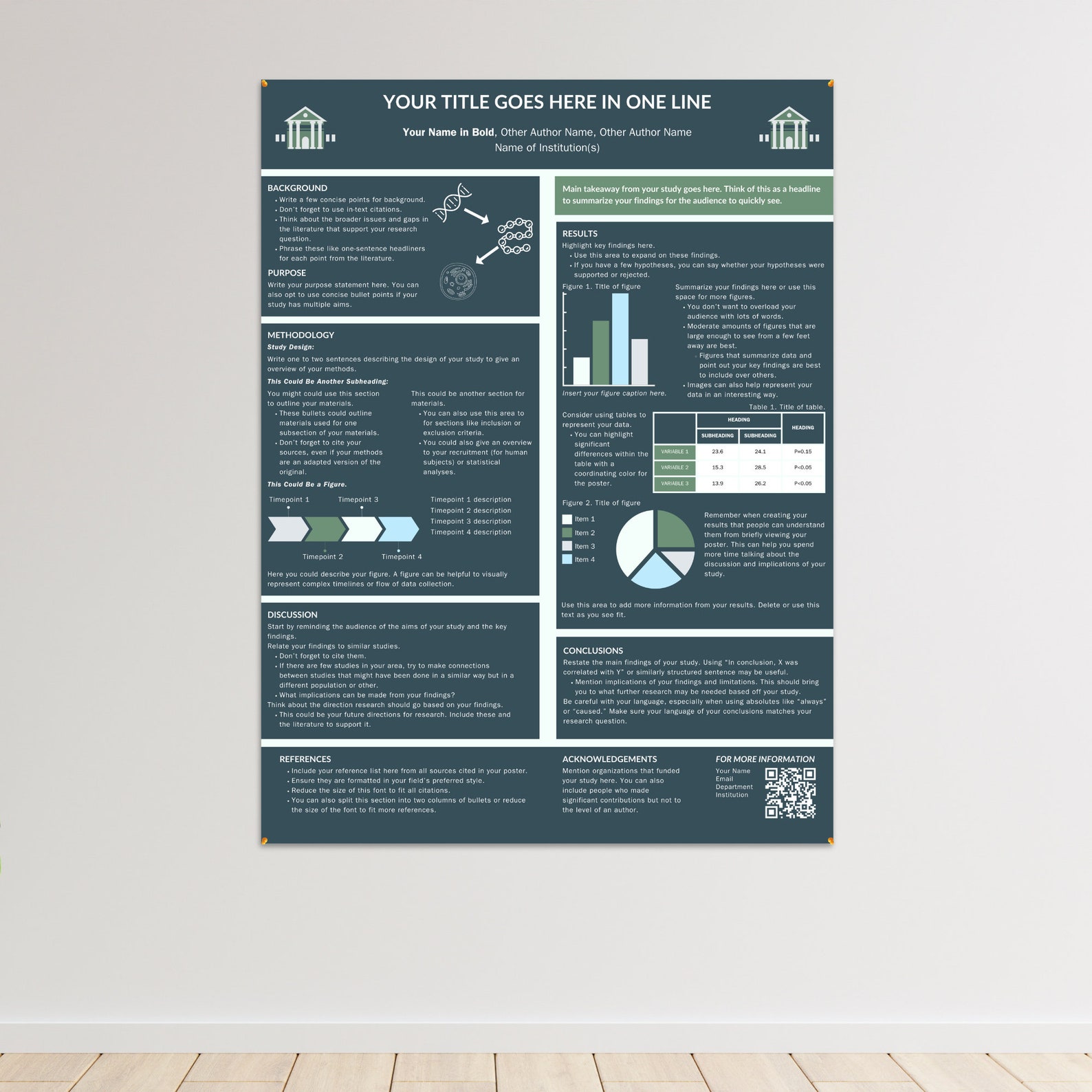 Scientific Poster Template Portrait, Powerpoint Template for Scientific ...