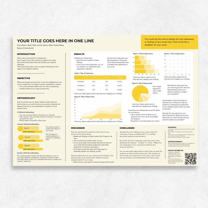 Yellow Academic Research Poster Template, Scientific Conference (PPTX ...