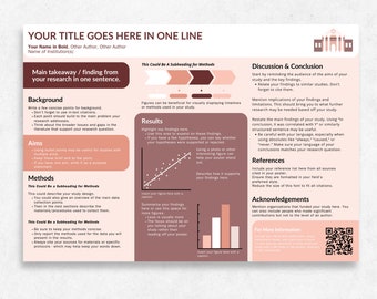 Pink Mauve Academic Poster Template A0, Powerpoint Template for Scientific Conference, Research Poster Presentation, PhD Presentation