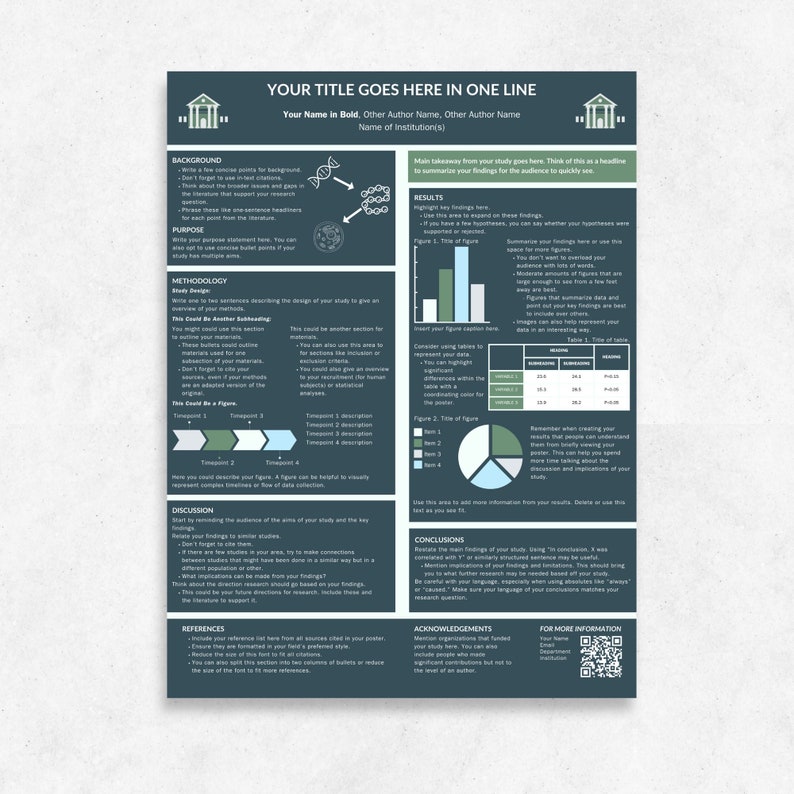 Scientific Poster Template Portrait Powerpoint Template for Scientific