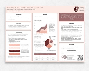 Pink Mauve Academic Poster Template A0, Powerpoint Template for Scientific Conference, Research Poster Presentation, PhD Presentation