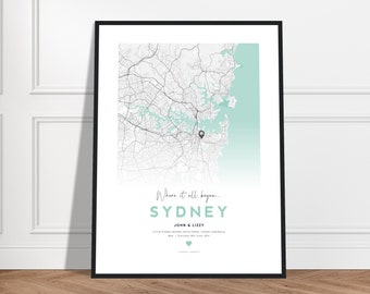 Personalised Valentines Gift Print - Night We Met Gift, Map Gift for Her Wife Husband Girlfriend, Personalized Anniversary or Wedding Gift