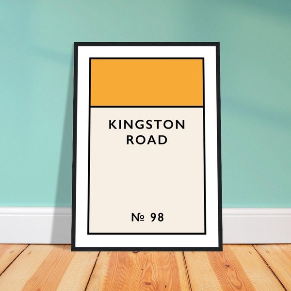 Customised Monopoly-Style Address Poster - Personalised Home Decor, Perfect New Homeowner Gift