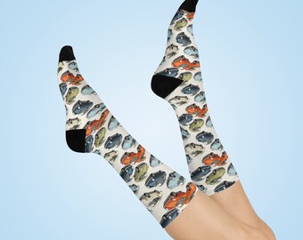 60s Car Enthusiast Socks, Porsche Fan Crew Socks