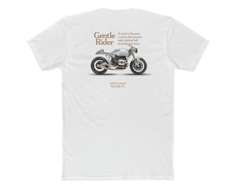 Cafe Racer Motorcycle T-Shirt, Gentle Rider, Vintage Bike Apparel
