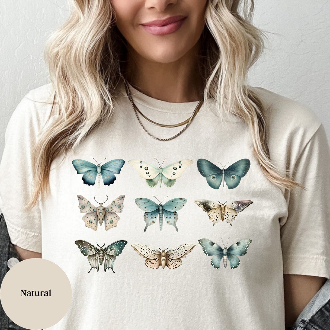 Moth Shirt Watercolor Moths Luna Moth Shirt Cottagecore - Etsy