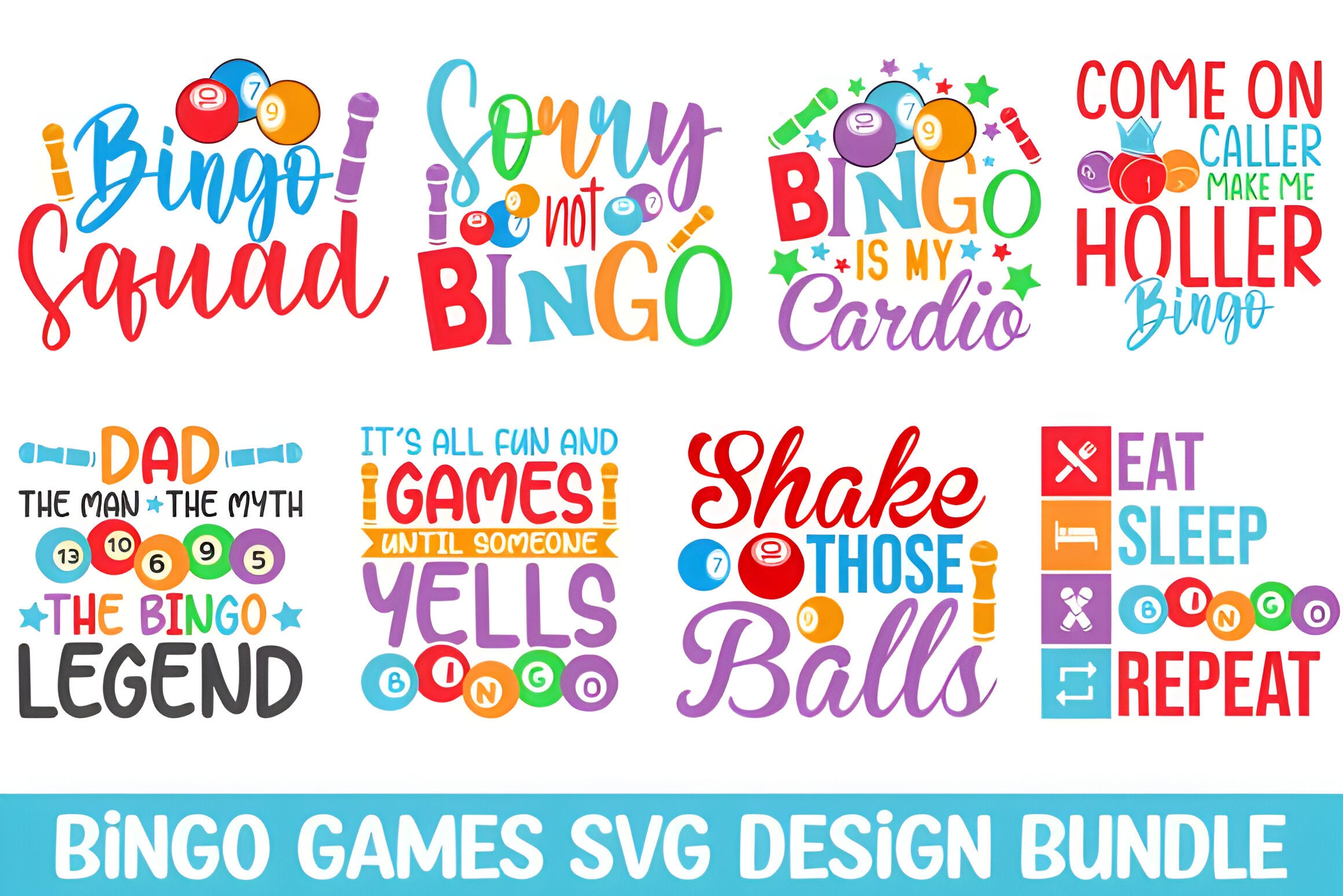 Bingo Svg Bundle, Bingo Game Svg, Bingo Lady Svg, Bingo Queen Svg ...