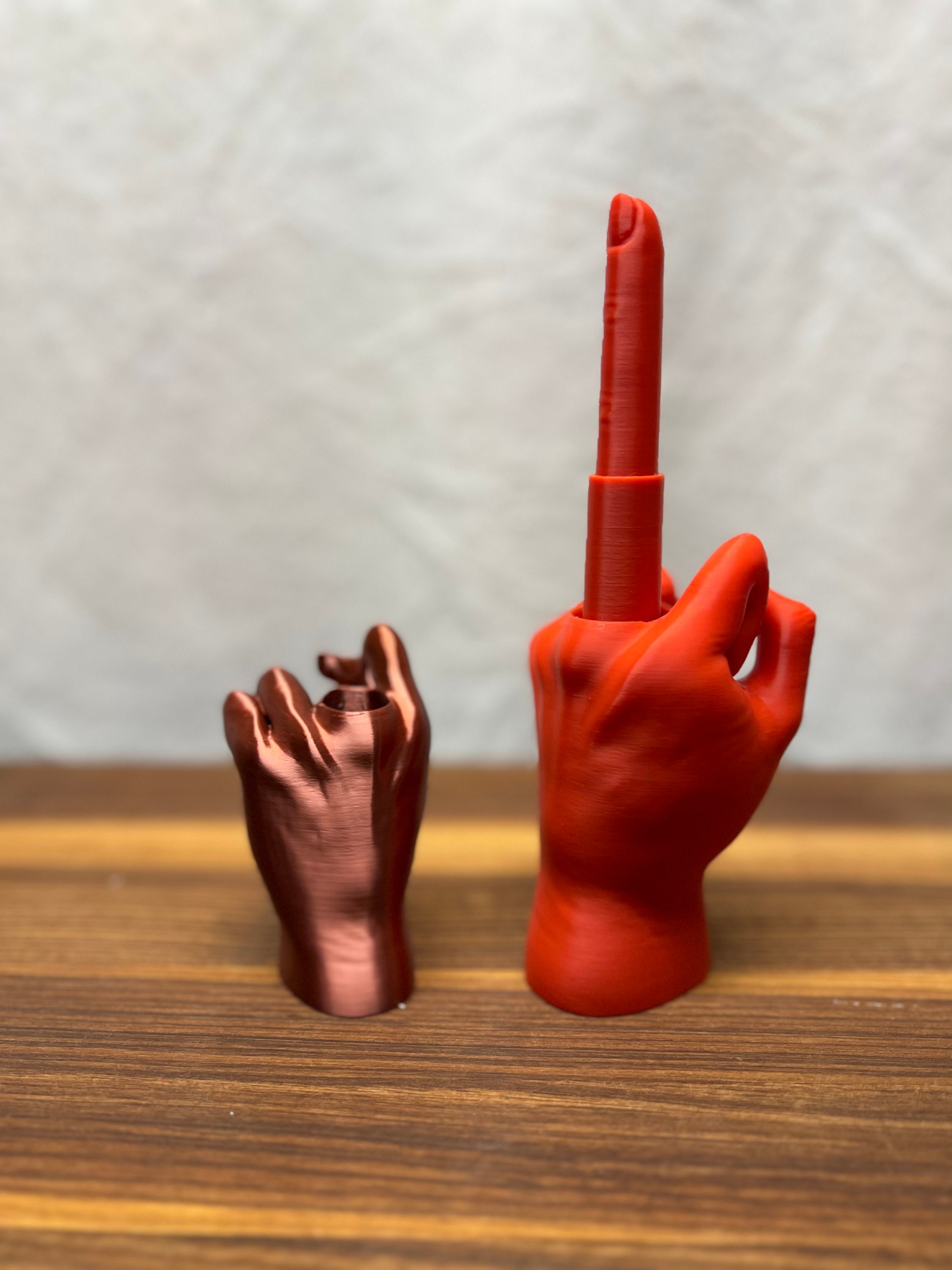 KCRPM 3D Printed Folding Middle Finger, 3D Printed Collapsing Middle Finger  Gifts, Retractable Funny Gag Gift, Distinctive Style Middle Finger Statue