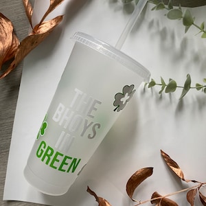 Personalised Football Themed Reusable Cold Cup | The Bhoys in Green | Football Gifts | Football Fan Gifts