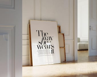 Black and White Magazine Poster, The Way She Wears It Fashion Stockholm, Aesthetic Dorm Room Decor, Cheetah Aesthetic, Digital Download