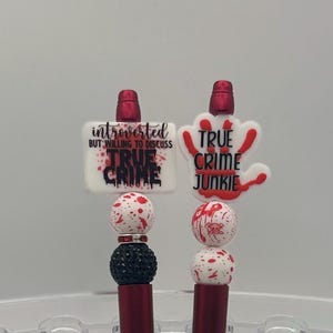 True Crime Pens, True Crime Junkie, Crime, True Crime, Custom Pens, Pens