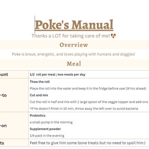 Customized Homestay Instructions Template for Pet Owners | Personalized Pet Sitter Guide
