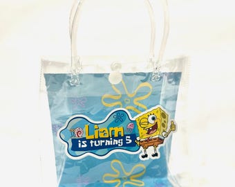 Kids Party Favor Bags • Custom Clear Treat Bags • Birthday Goodie Bags