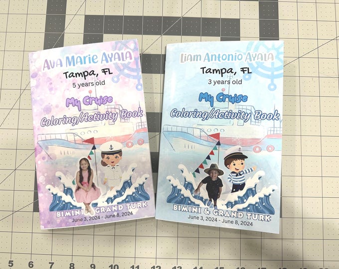 Cruise Coloring Book: Custom Activity Pages with Crayons