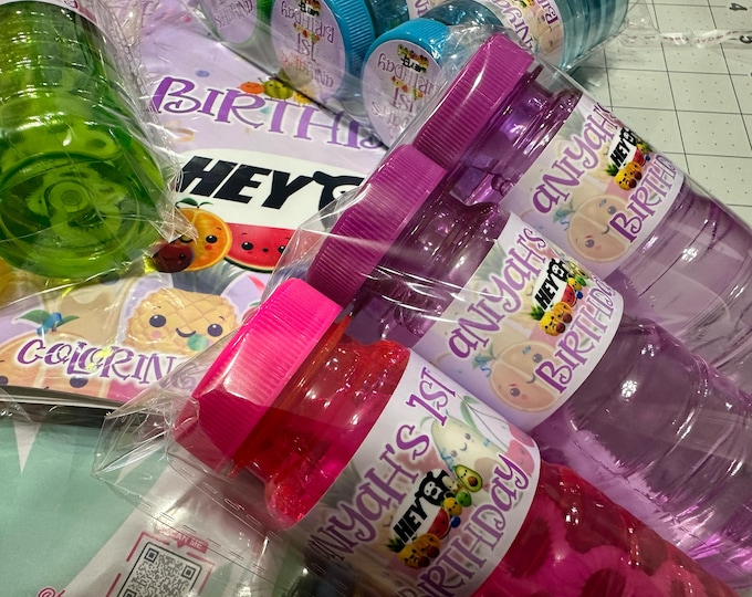 Personalized Dancing Fruits Party Favors | Birthday Celebration Keepsakes | Bulk Dozen Pack