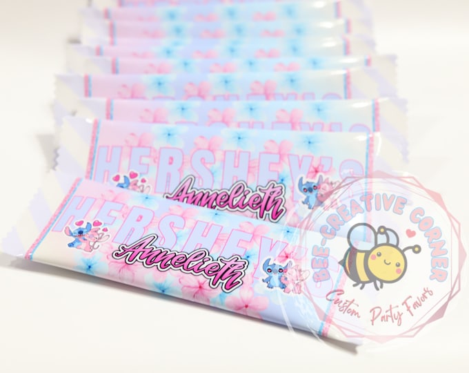 Chocolate Bars | Birthday Favors | Custom Party Favors | Chocolate Bar Wrapper | Hershey Bar Label, Baby Shower Favor, Wedding