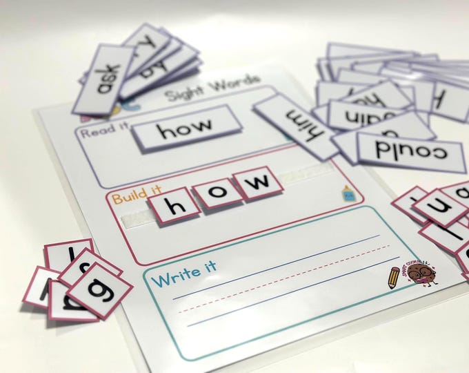 Sight Word Activity Page – Reusable Homeschool Learning Game for Kids