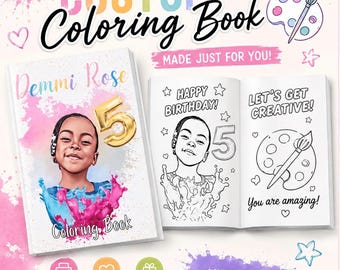 Personalized Coloring Book Sets • Kids Party Favors • Custom Designs • Birthday Activity Packs • Any Theme