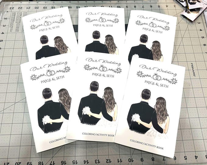 Wedding Coloring Activity Book | Personalized Kids Favor | Fun Reception Keepsake